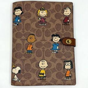 Coach X Peanuts Notebook In Signature Canvas Leather NWOT